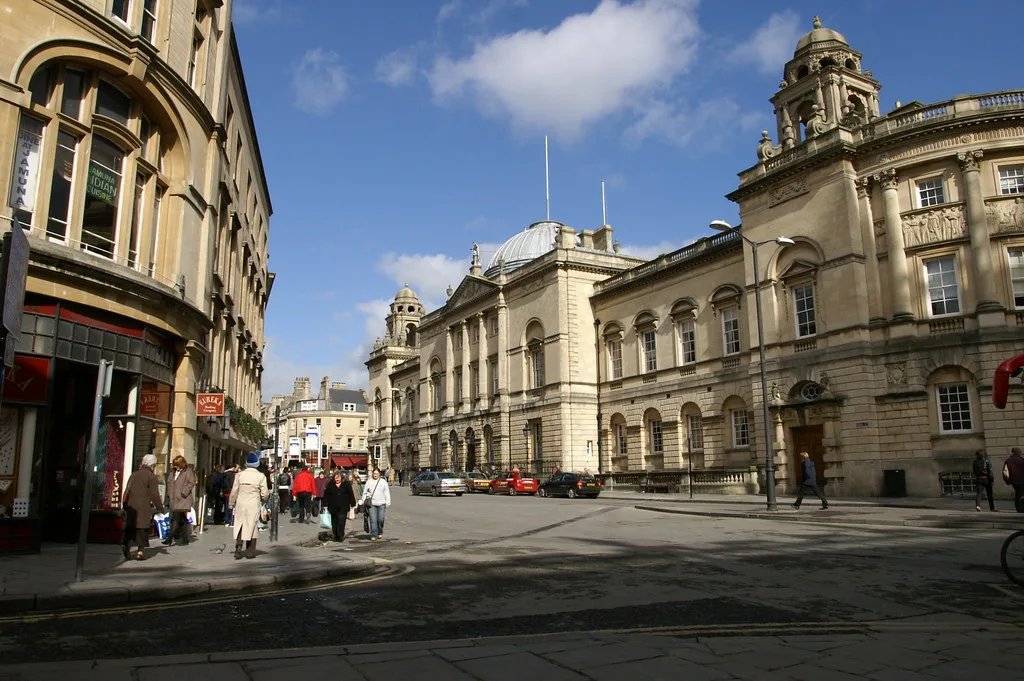 The Guildhall on Bath's High Street, where Bath and North East Somerset Council set the 2026-27 rate on 24 February
